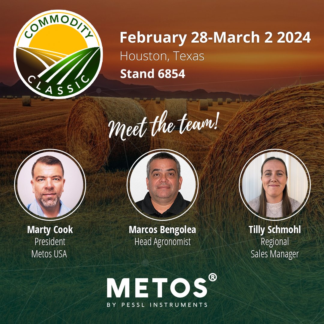 We are getting ready for the upcoming @CommodityClassic! 🌾Prepare for the new growing season with us!
📅 28.2.-2.3., 2024
📍 Houston, Texas, George R. Brown Convention Center
🔎 Booth 6854 &amp; 2636 
#metosbypessl #metosUSA #metosNorthAmerica #CommodityClassic