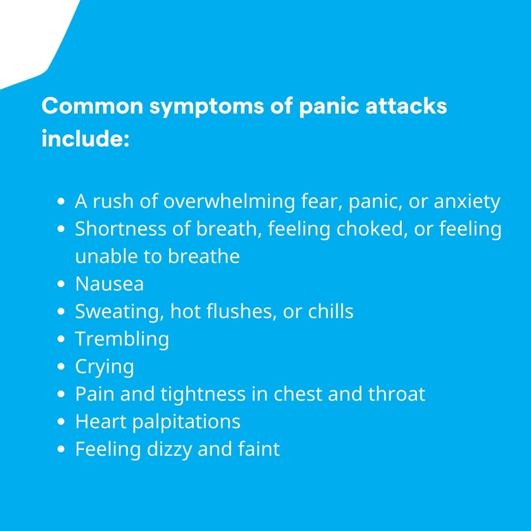 A panic attack can feel like a very frightening experience. 1 in 3 of us will have one at some point in our lives, but regular and uncontrollable occurrences can be a sign of panic disorder. Find out more 🔗 bit.ly/48vx1KN #PanicDisorder #MentalHealth