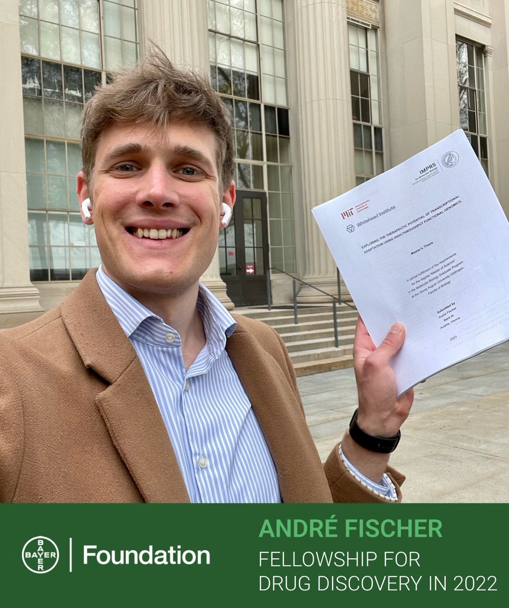 Bayer Foundation (@bayerfoundation) on Twitter photo Introducing <a href="/Andre_Fischer1/">André Fischer</a>, an Otto Bayer Fellowship awardee of 2022 in #DrugDiscovery.
His work uncovers the therapeutic potential of transcriptional adaptation on the landscape of genetic diseases using large-scale CRISPR screens. #ResearchImpact Introducing <a href="/Andre_Fischer1/">André Fischer</a>, an Otto Bayer Fellowship awardee of 2022 in #DrugDiscovery.
His work uncovers the therapeutic potential of transcriptional adaptation on the landscape of genetic diseases using large-scale CRISPR screens. #ResearchImpact