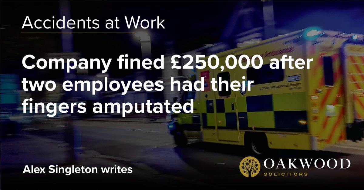 OakwoodSols's tweet image. Employees at a bed manufacturing company have had to have their fingers amputated after suffering a serious injury at work. Alex Singleton writes: oakwoodsolicitors.co.uk/news/company-f… #OakwoodSolicitors #AccidentsAtWork