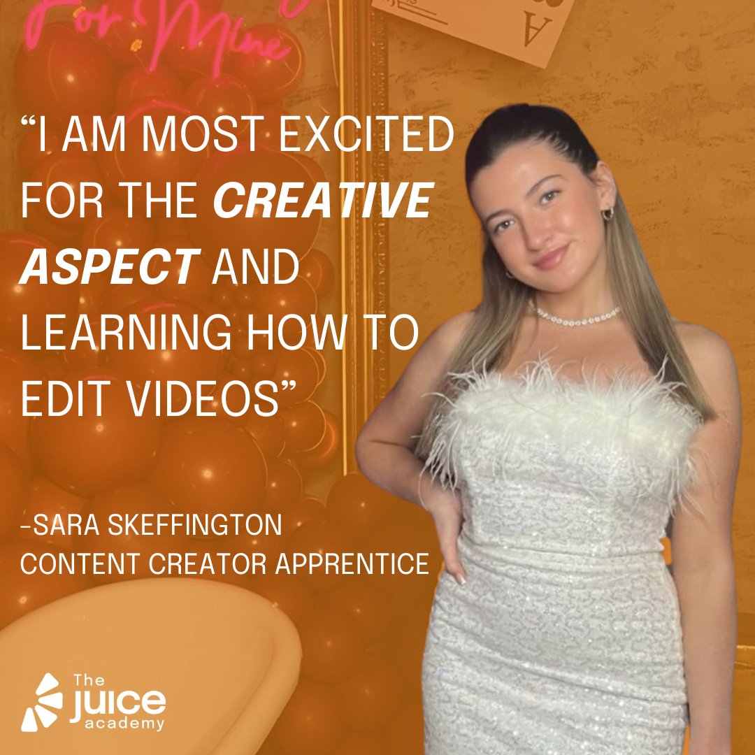 Hear from Sara, apprentice at urfuture 👇 'The challenges I anticipate the most in my content creation journey is learning about the marketing side of the course and the analytical side of it. I am most excited for the creative aspect and learning how to edit videos'