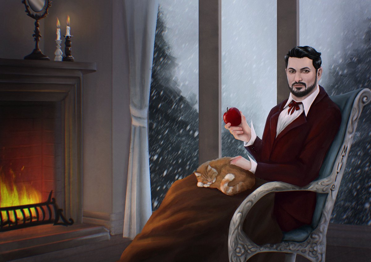 – Ой, а что это у тебя такие большие руки? 
– Чтоб легче тебя обнять.

3/4

#artist #digitalillustration #digital #сергейматвиенко #импрофд