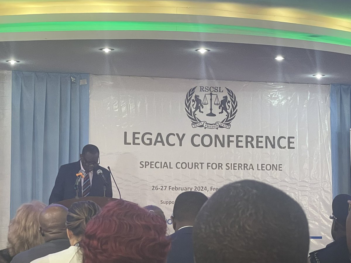 Kicking off two days of conversation on the legacy of the Special Court for #SierraLeone. Excited to brainstorm with survivors + CSOs on how to continue the legacy of the court to #EndImpunity in the sub-region. #SCSL #RSCSL