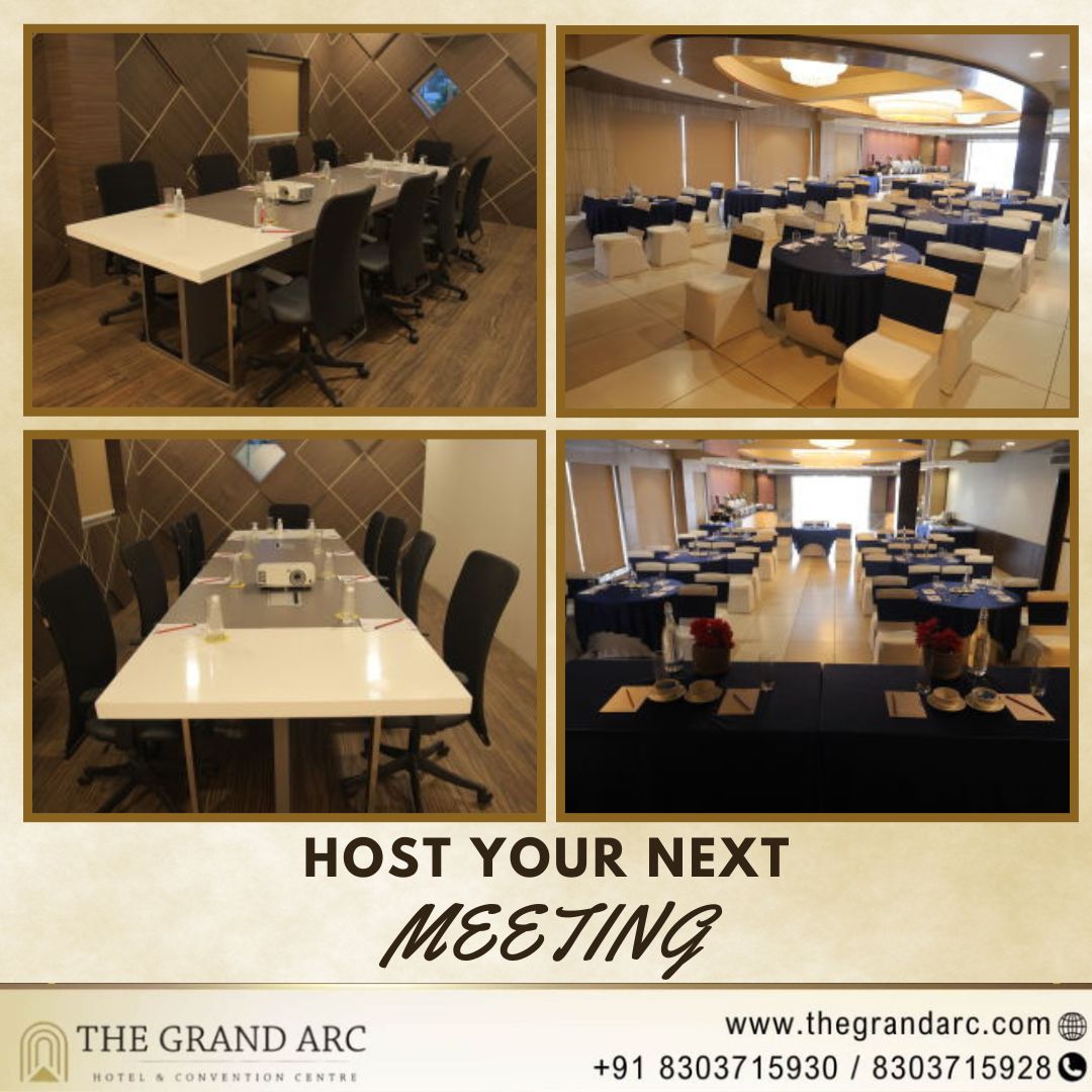 Host your next meeting at The Grand Arc and power through productivity. ✨
Convenient location close to key destinations, maximizing efficiency. 
Book your next gathering today and experience the difference.
. 
For Reservation, Please Call:
+91 8303715930 / 8303715928
. 
.
