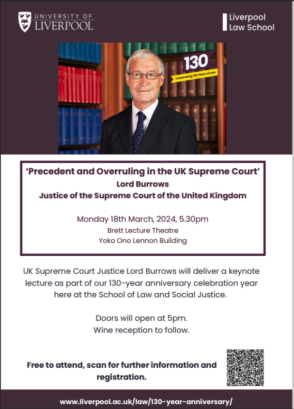 Don't delay - sign up today - Lord Burrows on precedent and overruling in the @UKSupremeCourt - ticketsource.co.uk/school-of-law-…