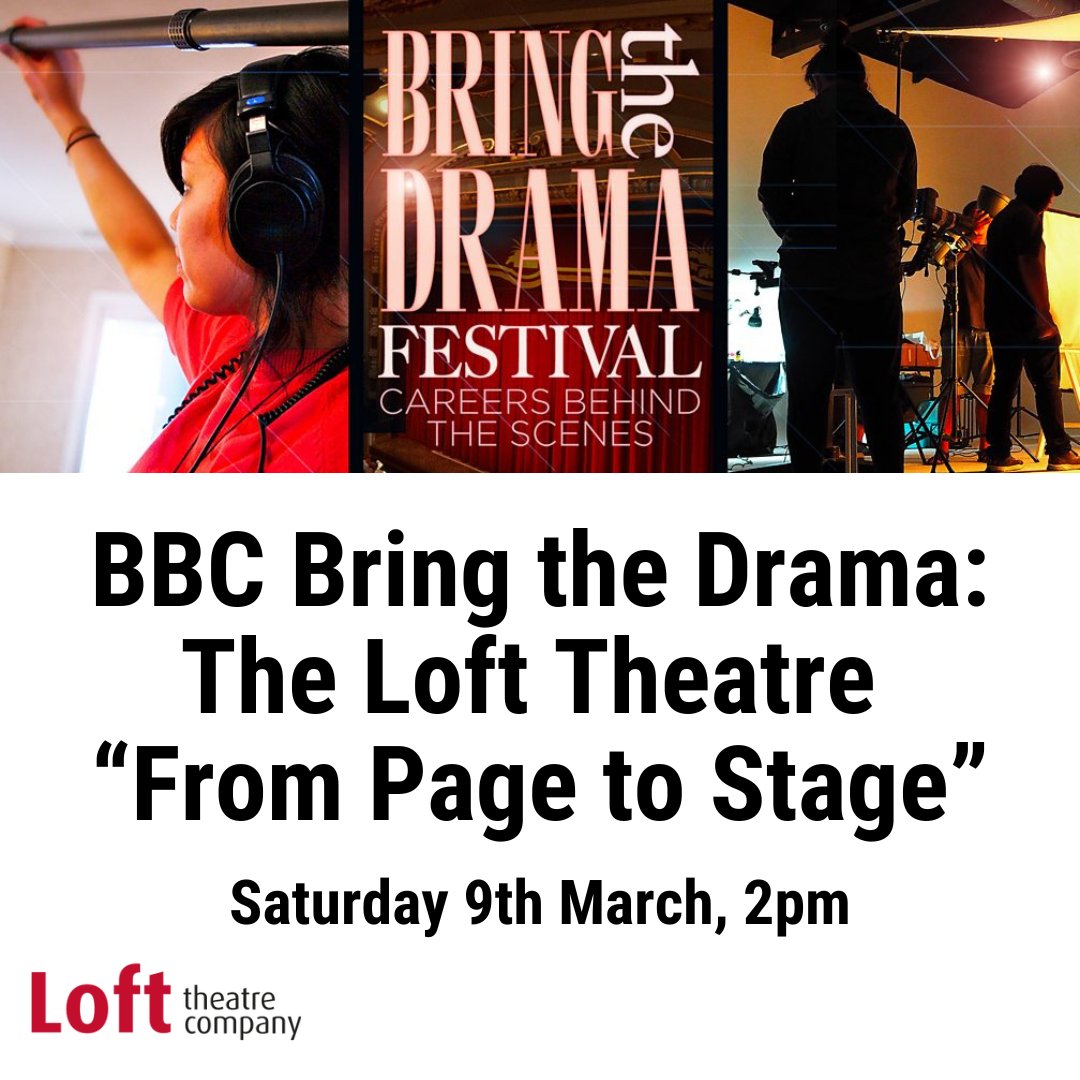 Join us on Sat Mar 9th at 2pm to dive into the world of drama as we explore the journey of bringing captivating stories from the page to the stage. A fantastic opportunity for anyone curious about going behind-the-scenes! Book via Eventbrite here: eventbrite.co.uk/e/bbc-bring-th…