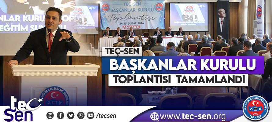 TEÇ-SEN Başkanlar Kurulu Toplantısı Tamamlandı.

TEÇ-SEN Başkanlar Kurulu Eğitim ve İstişare Toplantısı Vesilesiyle 24-25 Şubat 2024 Tarihleri Arasında Tüm İl Yöneticilerimiz ve Komisyon Yöneticilerimiz Ankara Büyük Anadolu Otel’de Bir Araya Geldi.

Sendikal Değişim, Vizyon,