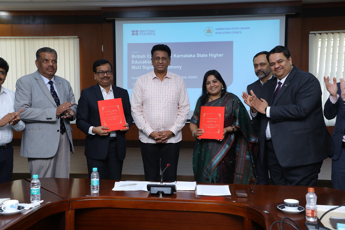 We're pleased to announce the signing of an MoU with Karnataka State Higher Education Council, to renew our existing partnership to strengthen educational and cultural ties between Karnataka and the UK. #HE @UKinBengaluru @CMofKarnataka