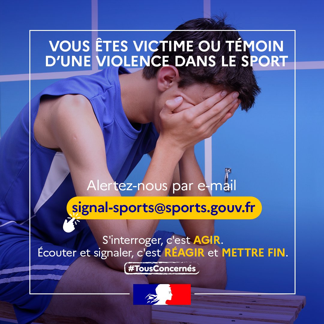 📢#SignalSports est la plateforme dédiée aux signalements de violences dans le domaine sportif. Victime ou témoin, chaque signalement compte. ➡ sports.gouv.fr/signaler-une-v… #Tousconcernés