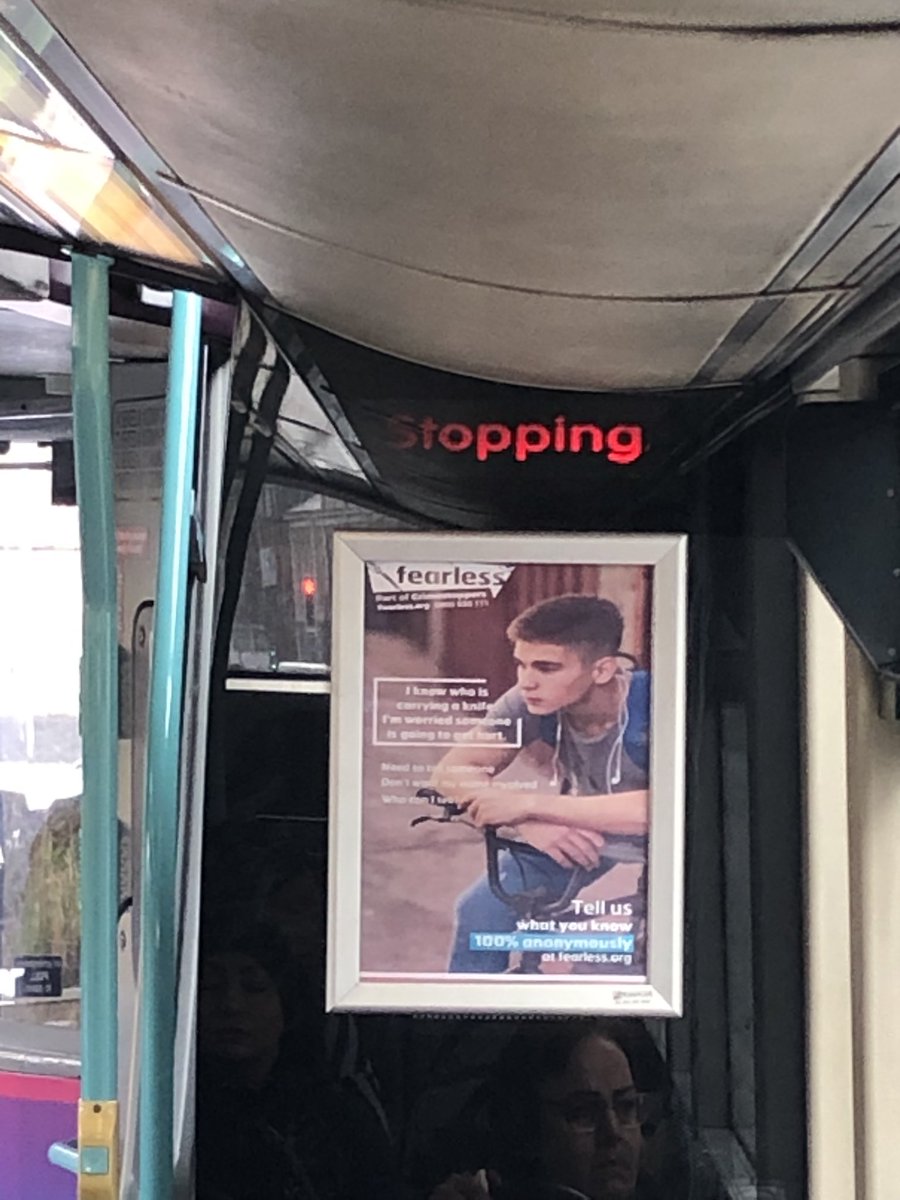 On the no.13 bus & spotted this ⬇️⬇️⬇️ TY to @FirstWestYorks for getting the message out: 🛡️Worried about crime in your area? Tell us what you know 100% anonymously at Fearless.org🛡️ SpeakUp, StaySafe #PartnershipWithPurpose 🛡️#ProjectShieldLeeds