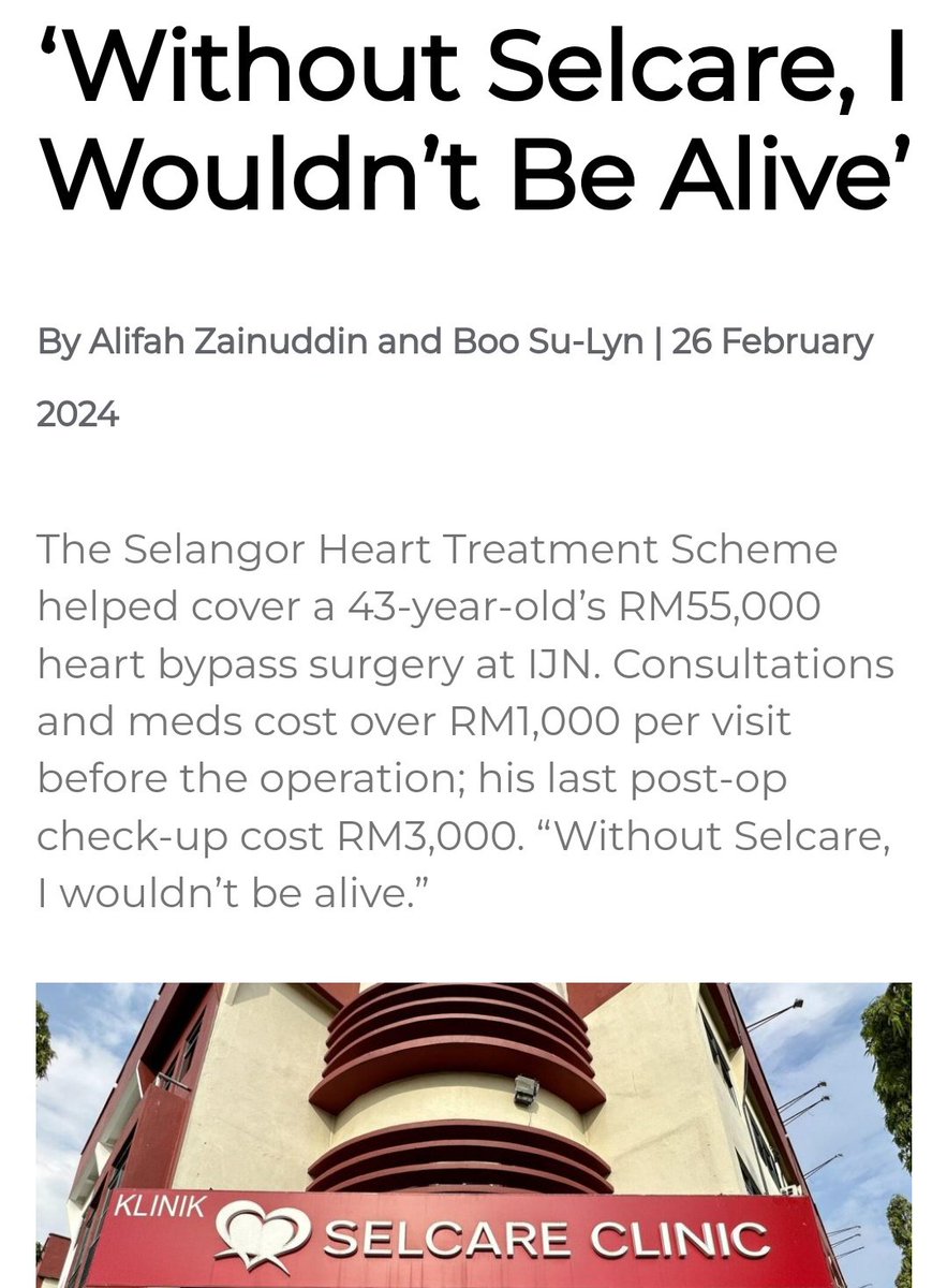 Without Selcare, I wouldn’t be alive. There is no way I could afford a RM55,000 operation,” Anbananthan

Terima kasih kepada Kerajaan Selangor kerana menjaga kebajikan rakyat dengan pelbagai inisiatif.

Tag @AmirudinShari