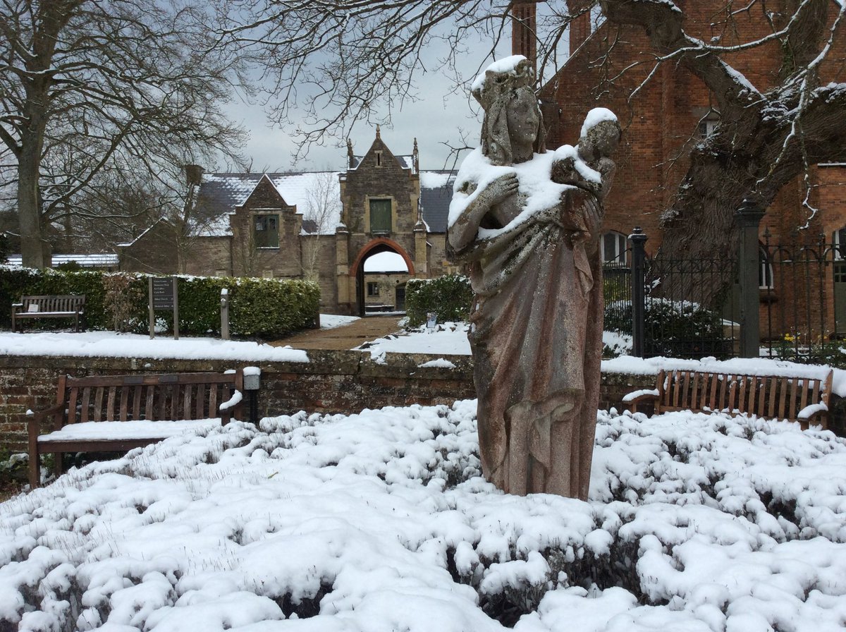 #AlphabetChallenge and the letter I - Isle of Wight, this is #QuarrAbbey in the snow.