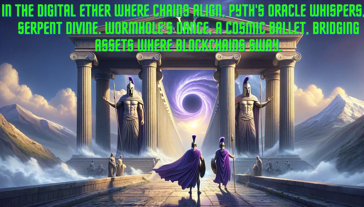 doodlefatish's tweet photo. In the digital ether where chains align,
Pyth's oracle whispers, a serpent divine.

Wormhole's dance, a cosmic ballet,
Bridging assets where blockchains sway.

@PythNetwork @wormholecrypto https://t.co/EWqYV7dP5g
