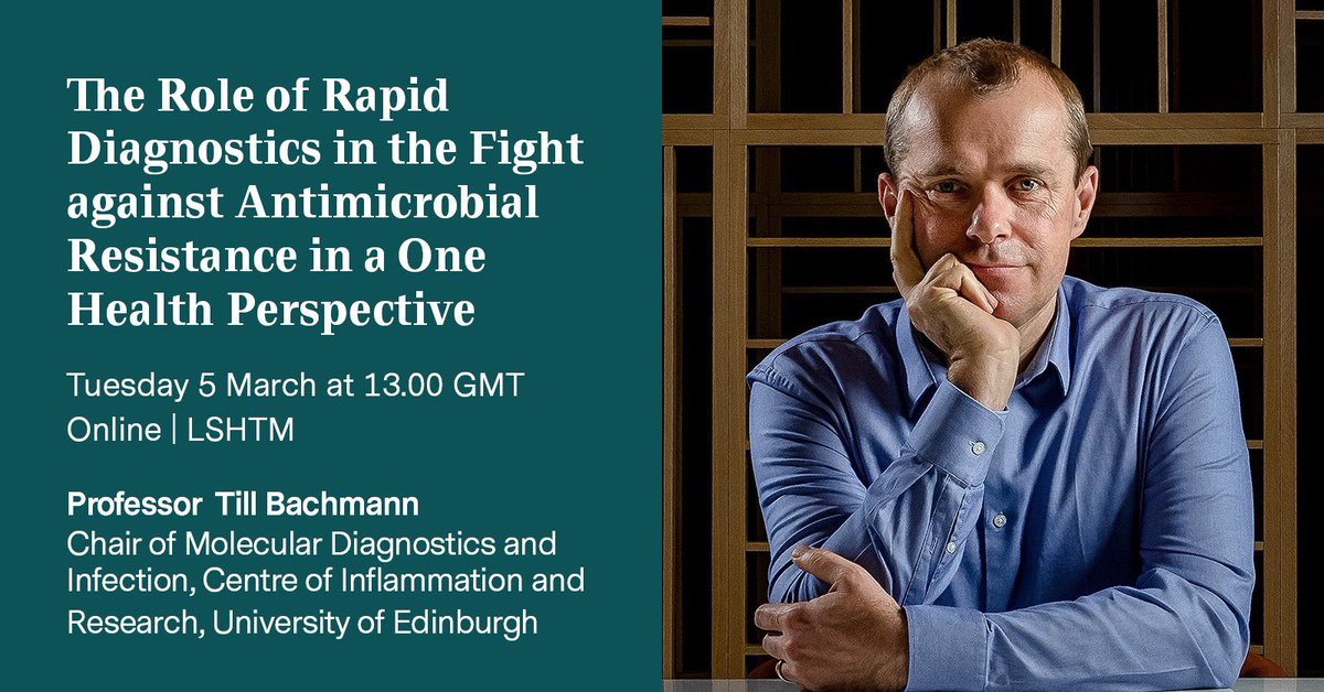 Join Professor Till Bachmann's insightful talk on the pivotal role of Rapid Diagnostics in combating Antimicrobial Resistance from a One Health perspective. Discover trends, drivers, and impactful strategies like the DOSA Project. ⏰13:00 GMT 📆5 March 🔗bit.ly/3uKMpFk