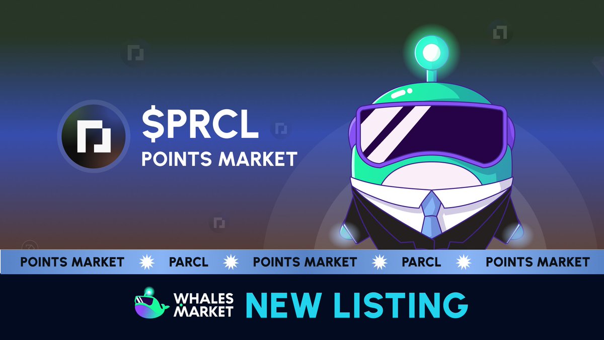 WhalesMarket's tweet photo. NEW LISTING:  @Parcl $PRCL Points Market

https://t.co/8A9EwaOOZt

According to official comms, up to 8% of the initial $PRCL supply will be airdropped to the community, and allegedly PRCL points holders. https://t.co/3wprt3AtW9