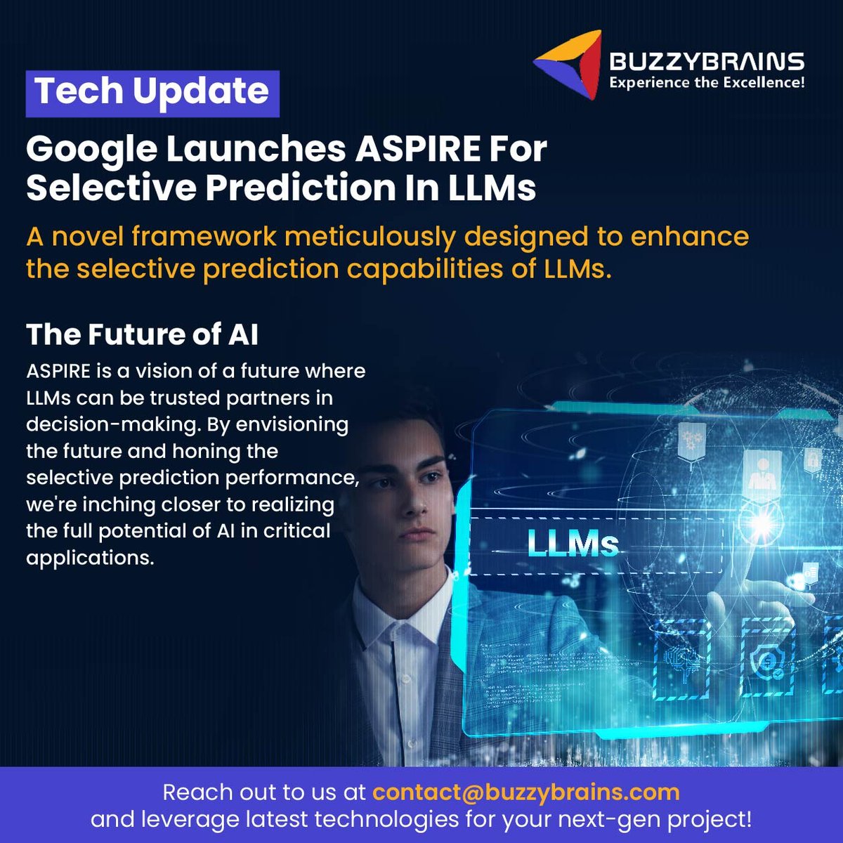 BuzzyBrain_Soft's tweet image. Ready to take your business to the next level?

ASPIRE - #GoogleAI empowers you with intelligent tools and insights to drive innovation, efficiency, and success. Revolutionize your business and unlock unparalleled growth opportunities.

Join us now!

#developwithbuzzybrains