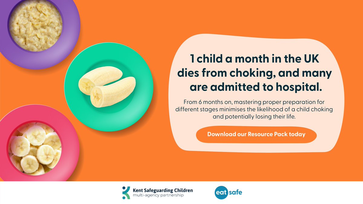Get your resources pack by visiting 2/2 kscmp.org.uk/guidance/eatsa… #eatsafe #safeeating #choking #chokinghazard #eating #children #babies #nursery #preschool #earlyyears #earlyyearssetting #prevention