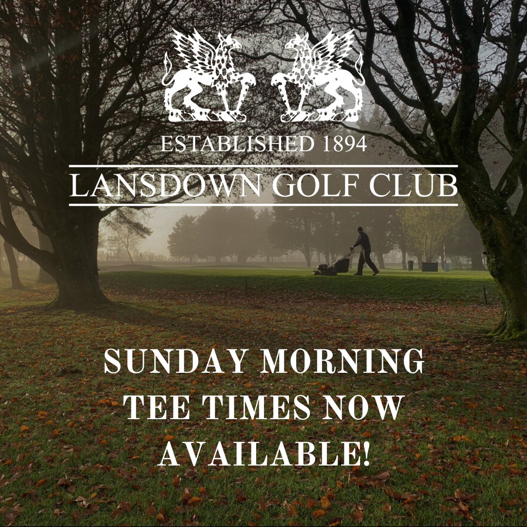 We are now accepting visitors on Sunday Mornings! From 10th March we will be accepting visitor bookings all day on Sundays giving you the freedom to play at a time that suit you best. Click the link below to get yourself booked in now! visitors.brsgolf.com/lansdown#/cour…