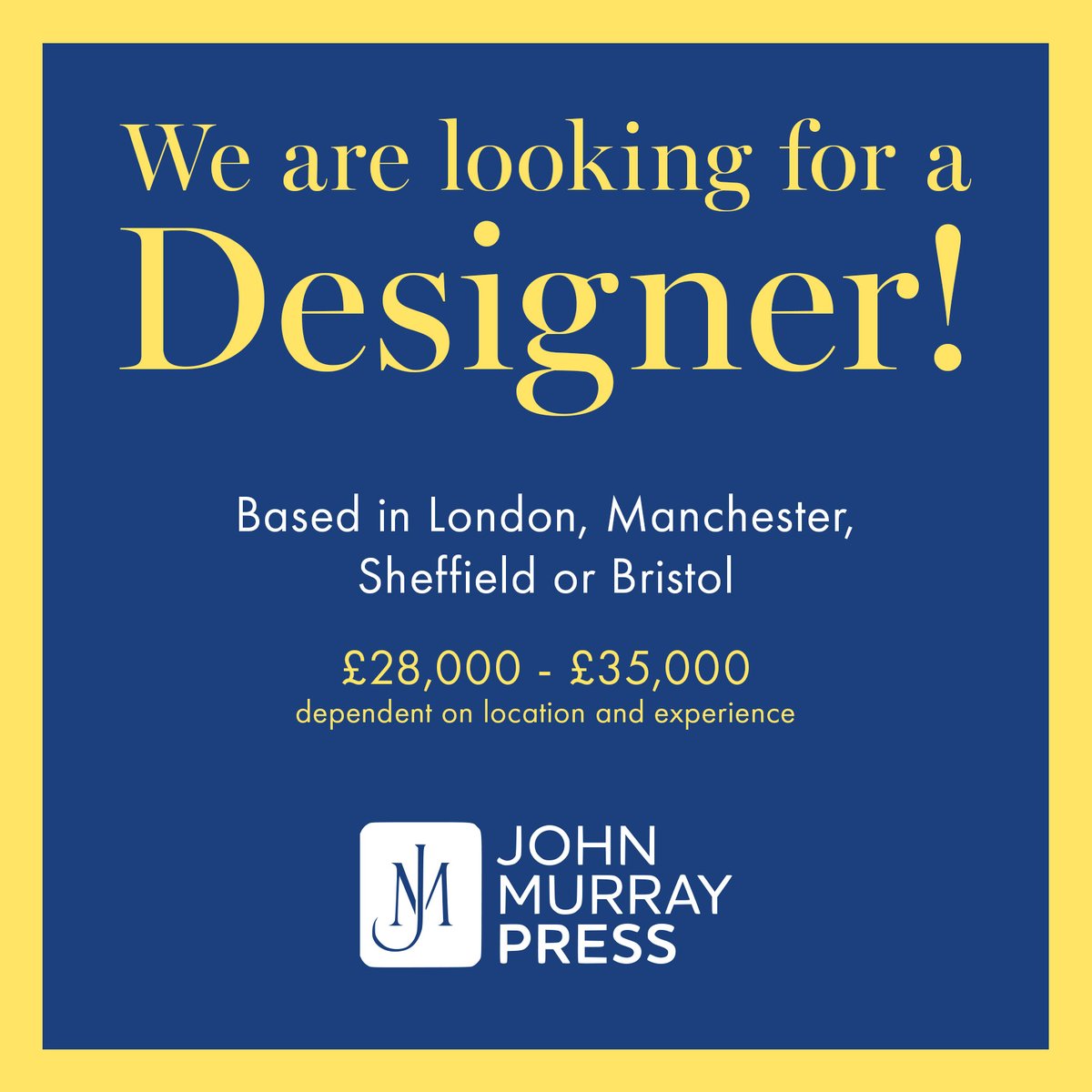 We're looking for a new Designer to join our team! Come and work with me 😃