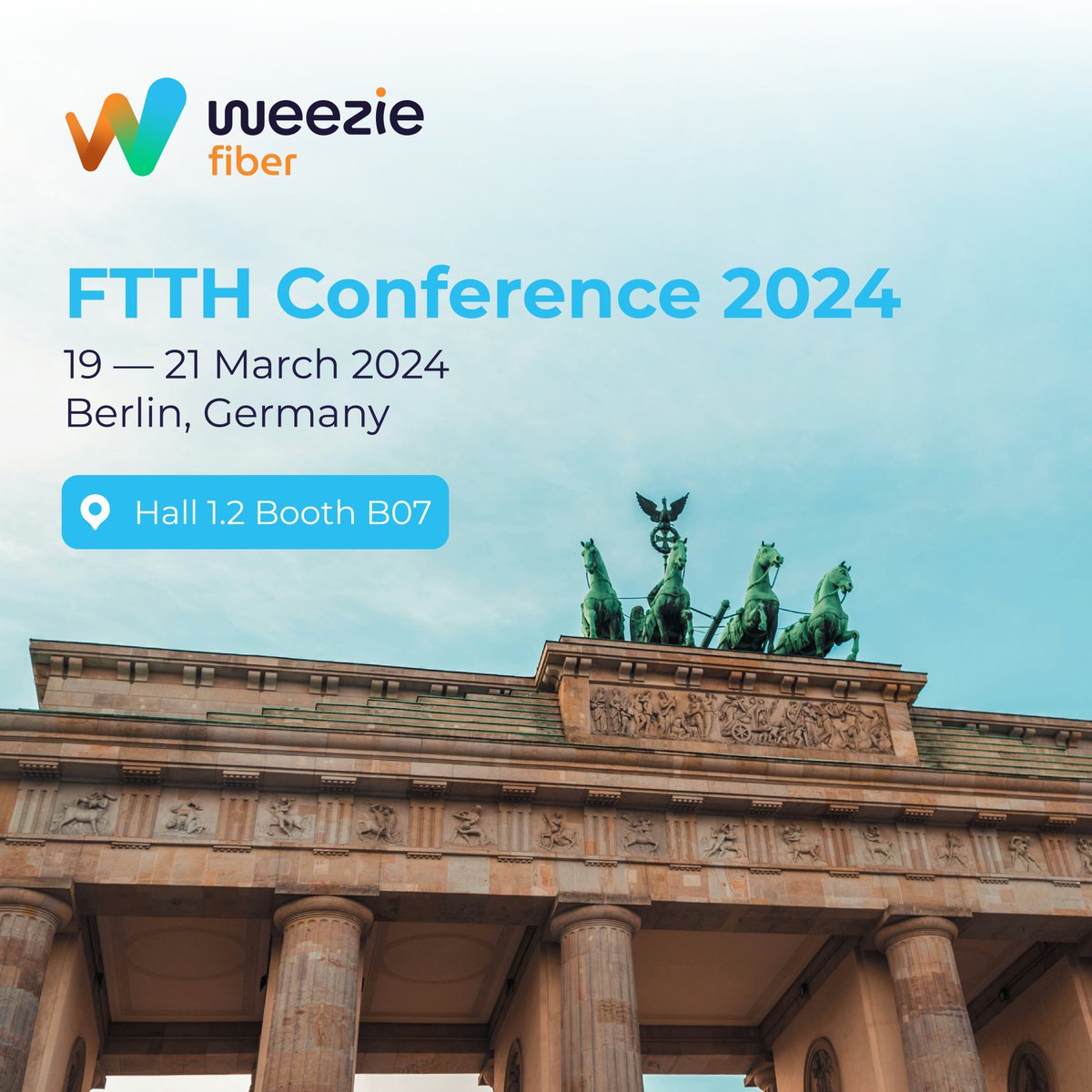 weeziesoftware's tweet image. We&apos;ll be at the #FTTHConference on March 19-21 in Berlin. Visit our booth at Hall 1.2 Booth B07, and learn how our latest fiber optic solutions can revolutionize your network infrastructure 🚀

Stay tuned to find out what&apos;s coming up, but be warned... this is not for you!