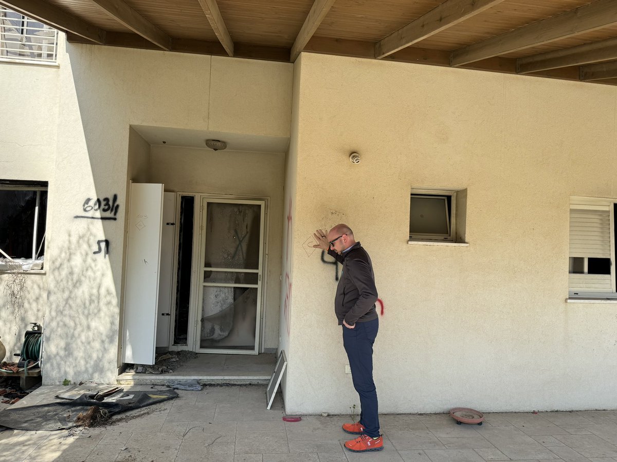 eshanken's tweet photo. I am in anguish:On my last trip I visited the hotel where #KibbutzBeeri was evacuated to & @JewishVancouver IEC gave critical grants to care for the children. Today,I saw the utter devastation they left behind.Such brutality at the hands of #Hamas. Beyond unforgivable.#JAFIBOG https://t.co/e7ckRGGhXd