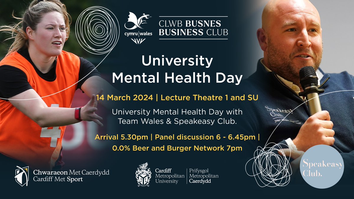 Super excited to be involved with this event in partnership with @CMetSport @TeamWales Join us & @ashton_hewitt @gwencrabb @daiflan10 @beccysymmons on 14.3.24 To join us, book your free place below 👇👇👇👇 eventbrite.co.uk/e/university-m… #unimentalhealthday #becurious #businessclub