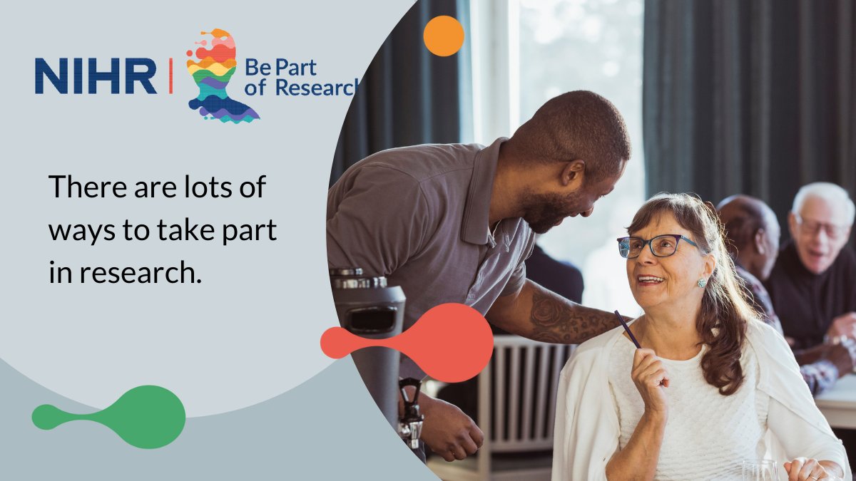 Over 1.3 million people took part in research in 2020/2021.  Are you ready to join them?

There are lots of ways you can get involved, from taking part in a research study to volunteering. Find out more here: bepartofresearch.nihr.ac.uk