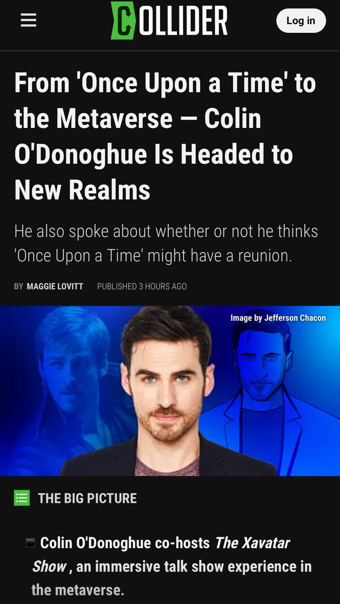 Colin O'Donoghue, Captain Hook from Once Upon a Time, sets sail into the metaverse as a host on The Xavatar Show! 🌐 Join the virtual talk show adventure with Collider's exclusive insights: tinyurl.com/4yhabszp #XavatarShow #MetaverseJourney #OnceUponATime