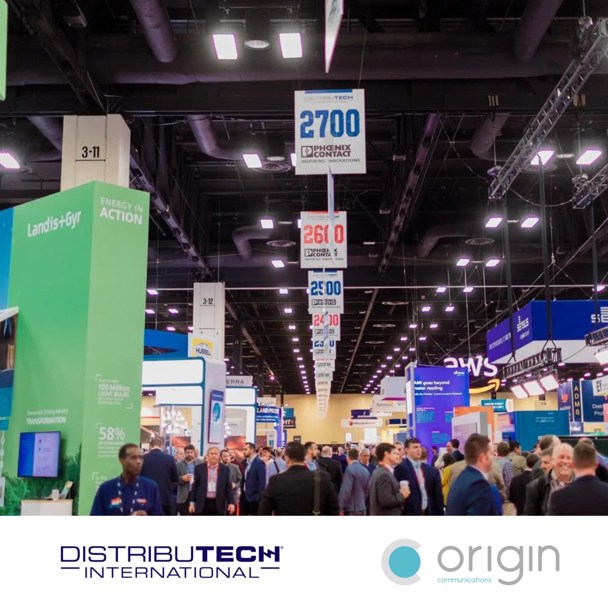 PAverley's tweet image. Today marks day one of @DISTRIBUTECH which this year is being held in @OCCC in Florida. Let us know if you will be attending and want to talk #PR at any time throughout the conference. 

#OriginComms #TechEvents #DistributechInternational