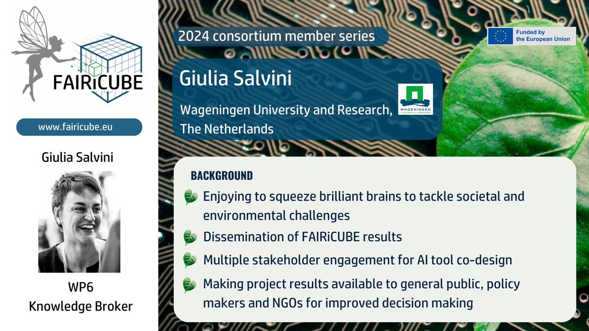 Following up on our #FAIRiCUBETeam campaign - we present Giulia.
