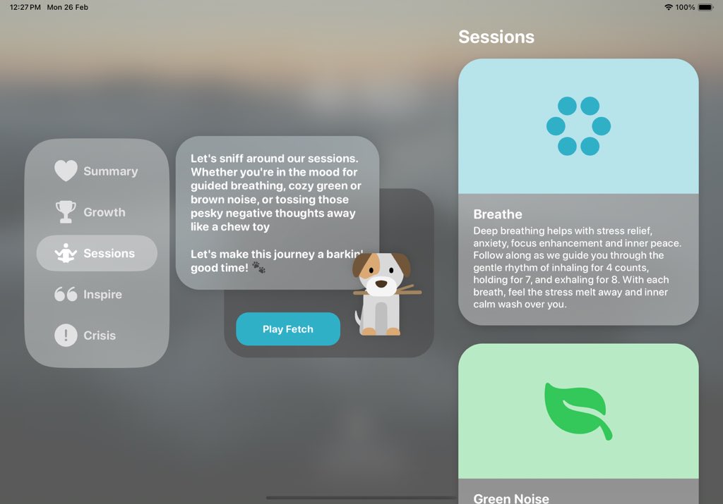 junaidxabd's tweet image. For my #SwiftStudentChallenge submission this year I created a mental health app called Patch (will post a vid later this week).