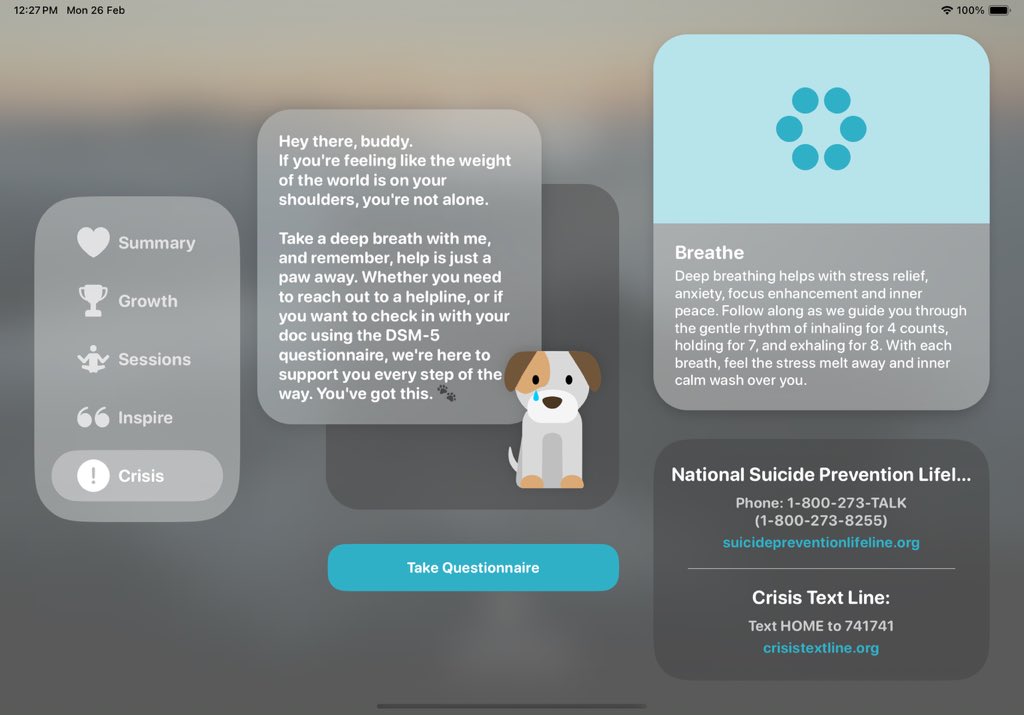 junaidxabd's tweet image. For my #SwiftStudentChallenge submission this year I created a mental health app called Patch (will post a vid later this week).