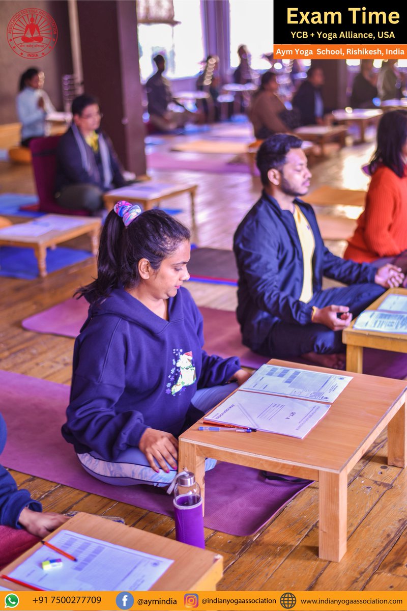 aymindia's tweet image. Exam Day at  AYM Yoga Teachers Training School Rishikesh
Glimpses of Practical + Written Exam at AYM Yoga Teachers Training School Rishikesh
#exams #examtime #examchallenge #yogapracticedaily #yogatraining #YCB #ayushministry