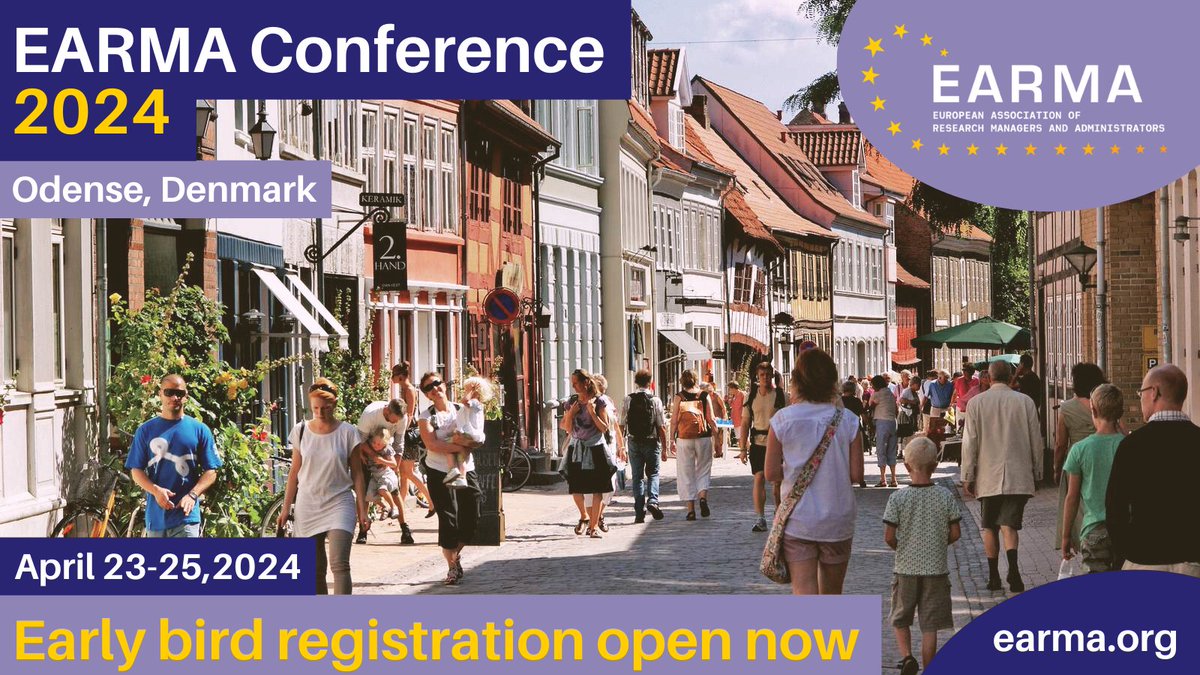 EARMAorg's tweet image. Just 3️⃣ more days to register for the EARMA Conference 2024 Odense 🇩🇰 under the early bird 🐥 rate.

❗️The deadline was previously extended to February 29, 2024.

Check out our programme 💻

🔗 bit.ly/44AUOHJ

#researchmanagement #HorizonEU #researchadministration #RMAs