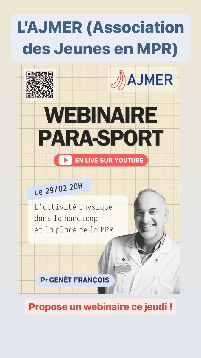 Découvrez le webinaire organisé par l’<a href="/Ajmertwit/">Ajmer</a> !
Ça se passe ici : youtube.com/@AJMER-MPR