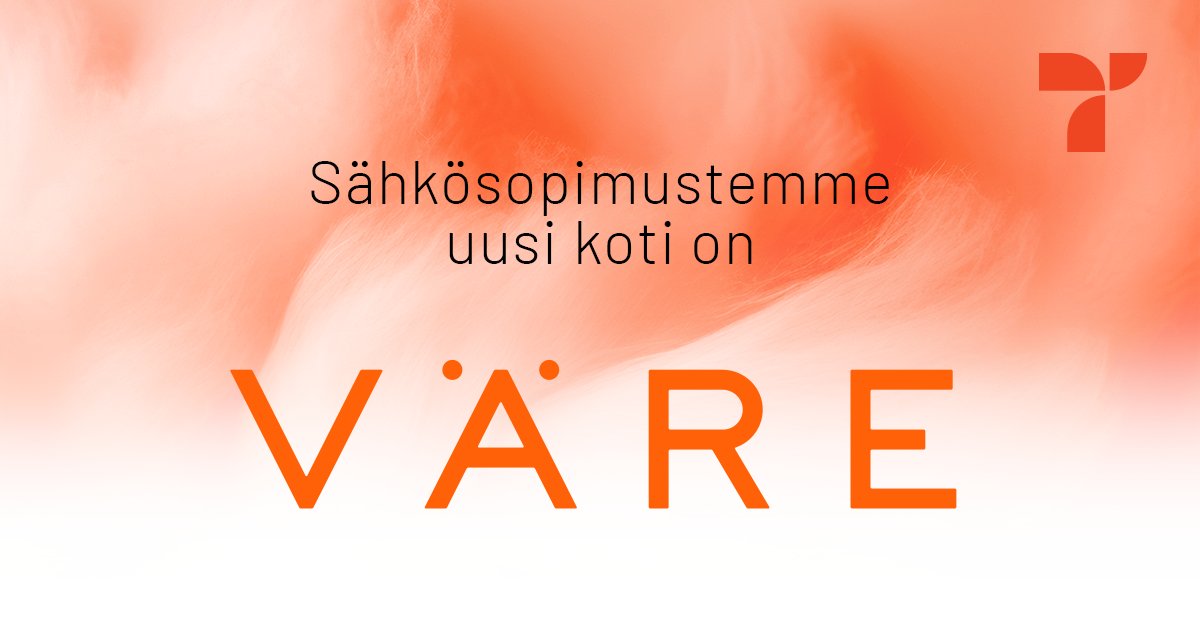 Tampereen Energian sähkösopimusasiakkaat siirtyvät Väreelle 1.7.2024 alkaen. Me jatkamme kotikaupunkimme lämmittämistä ja suuntaamme kohti hiilineutraalia kaukolämpöä 2030.

Lue lisää: tampereenenergia.fi/vare

#tampere #sähkö #kaukolämpö