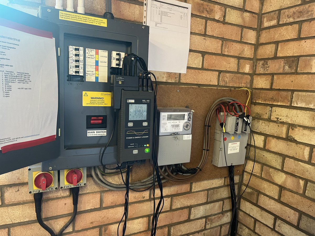 EastElectrical's tweet photo. Kicking off the new week with the first round of 4 weeks of data logging to asses electrical energy consumption on a commercial waste site #datalog #energy #logging #saveenergy #electrical #load #powerquality #analysis https://t.co/RUDZGi5lk7