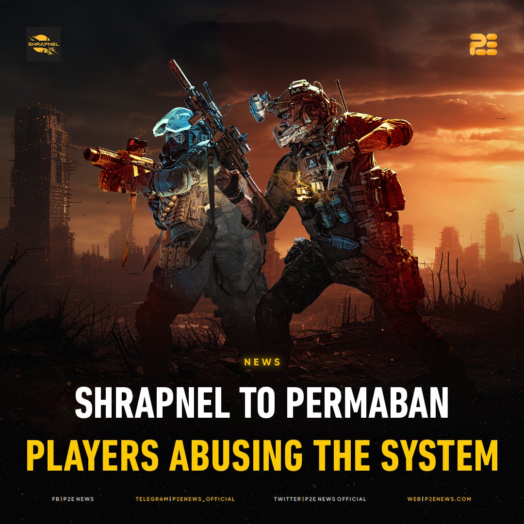 🎮 <a href="/playSHRAPNEL/">SHRAPNEL</a>, the blockchain-based extraction shooter, issues a stern warning against 'teaming' and 'account sharing' strategy, threatening permanent bans for violators.

FULL STORY: bit.ly/48L5Snn