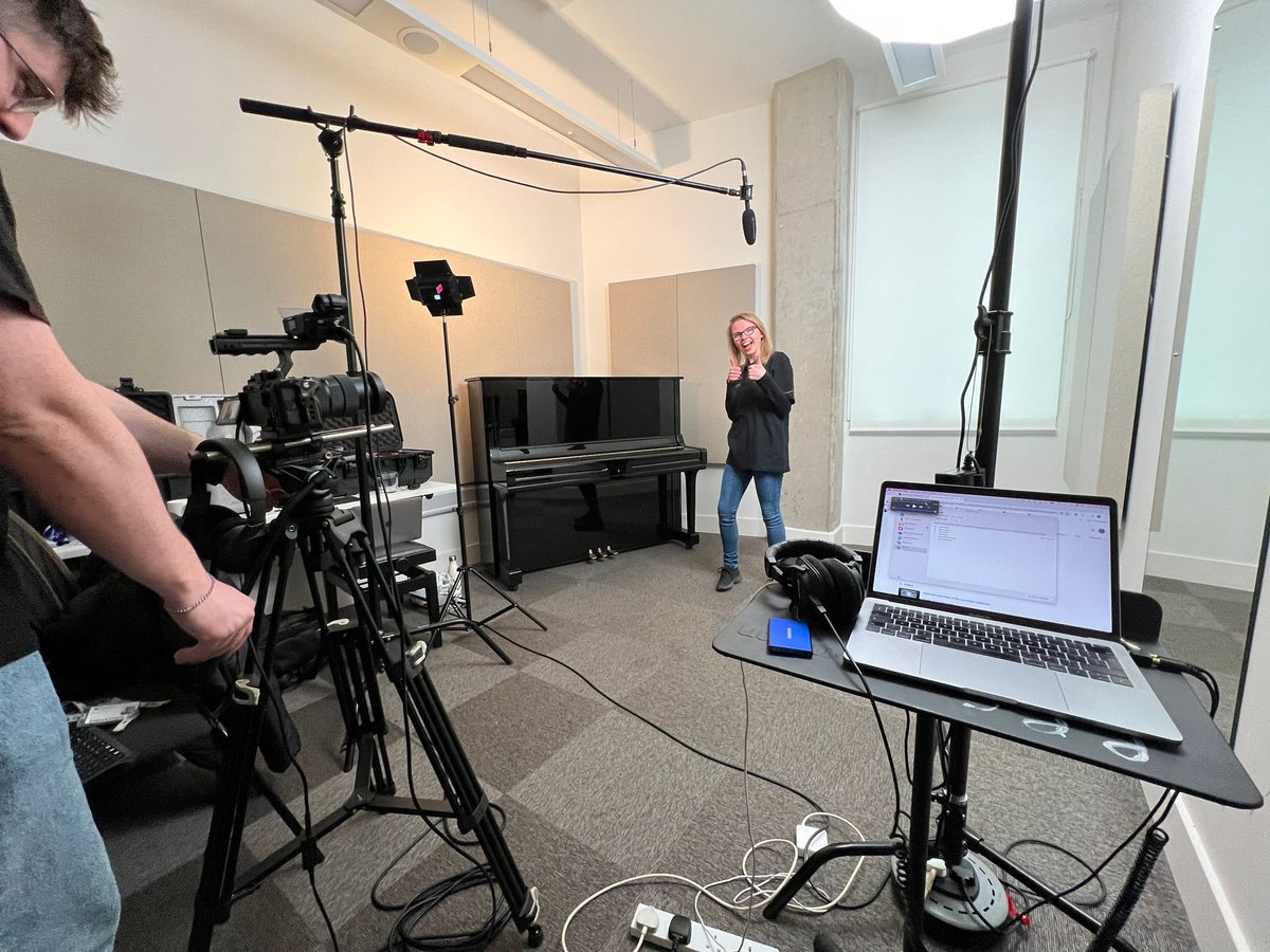 Friday was filming day for a resource for an interactive piece commissioned for RBC LEAP Ensemble to perform with Primary Schools @leicsmakemusic at <a href="/demontforthall/">De Montfort Hall</a> in April. Filmed by @seanbouldfilms @jay_jam_av and featuring fabulous <a href="/mizzakitch/">Miriam Kitchener</a> @rosejohnsonsoprano <a href="/BirmCons/">Royal Birmingham Conservatoire</a>