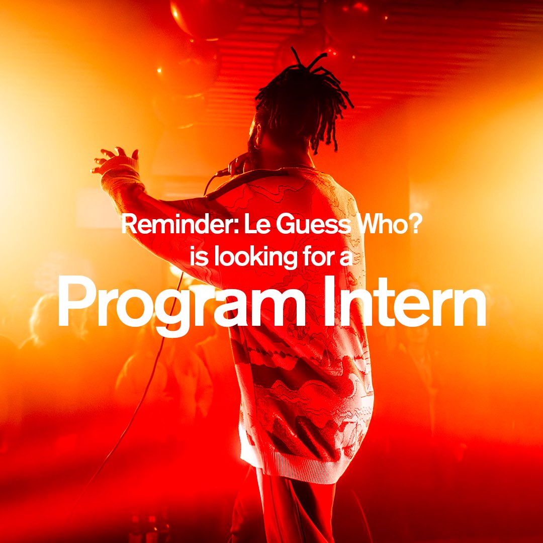 Reminder: we’re looking for a program intern. Join the team & help shape the 2024 program! Applications can be submitted until March 4. Full info ⟶ leguesswho.com/vacancies