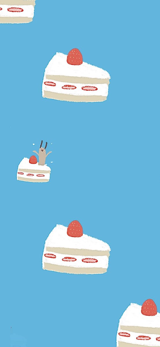 no humans cake food blue background strawberry strawberry shortcake cake slice  illustration images