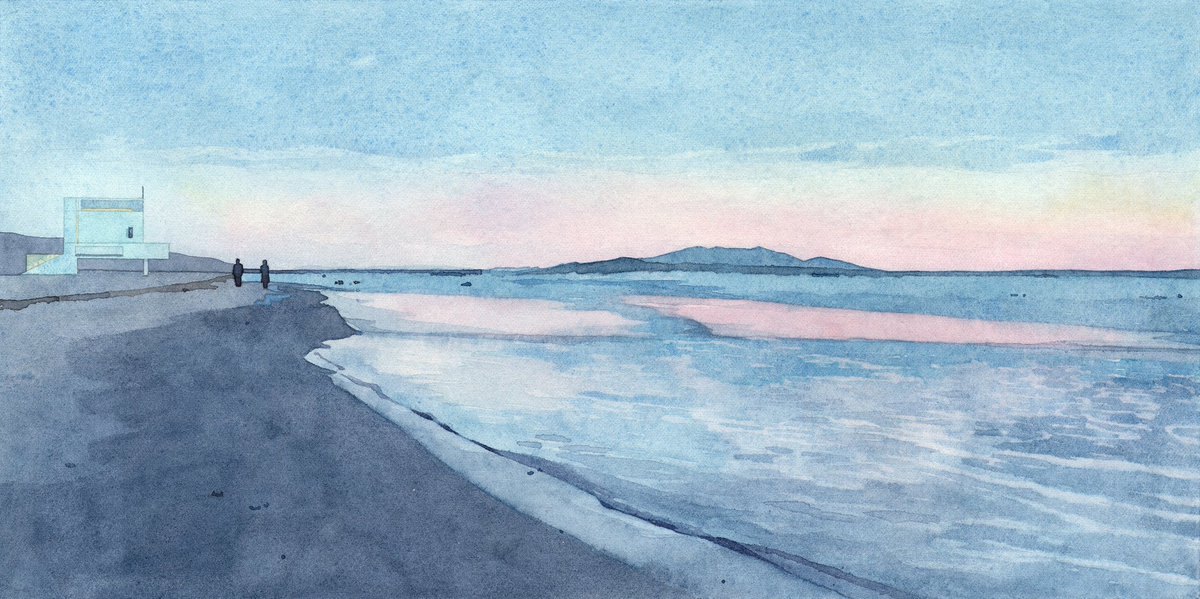 「日出,海边。 」|GEGYjijiのイラスト