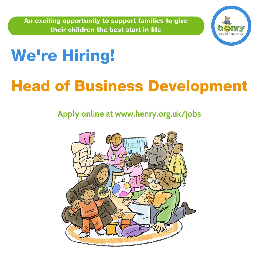 We have a #vacancy for a Head of Business Development to drive HENRY’s strategy for growth and sustainability, opening up new business opportunities and growing existing funding streams.

henry.org.uk/content/head-b…

#businessdevelopment #oxfordshire #charityjobs
