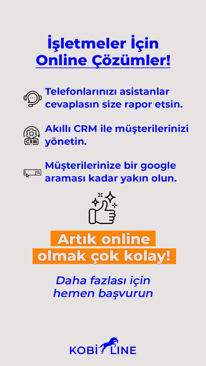 KobiLine's tweet photo. Artık #online olmak isteyen işletmelere müjde! #KobiLine Online Çözümler hakkında daha detaylı bilgi almak için hemen bizimle iletişime geçin.
0850 811 2 444
https://t.co/Om20q7yZmo https://t.co/hlzy9q90NH