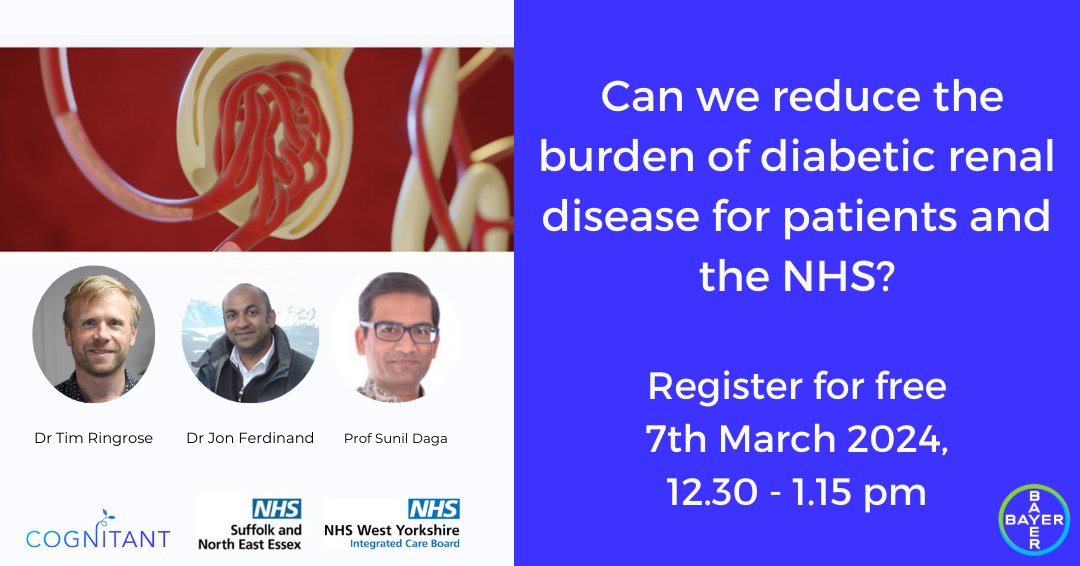 Cognitant (@cognitant) on Twitter photo Can we reduce the burden of diabetic renal disease to patients and the NHS? Don't miss this expert panel discussion with Dr Jon Ferdinand,
Prof <a href="/SunilDaga23/">Sunil Daga</a> and Dr <a href="/timringrose/">Tim Ringrose</a> .
Register for FREE here 👉 events.ringcentral.com/events/can-we-…
PP-MACS-GB-0234, February 2024 Can we reduce the burden of diabetic renal disease to patients and the NHS? Don't miss this expert panel discussion with Dr Jon Ferdinand,
Prof <a href="/SunilDaga23/">Sunil Daga</a> and Dr <a href="/timringrose/">Tim Ringrose</a> .
Register for FREE here 👉 events.ringcentral.com/events/can-we-…
PP-MACS-GB-0234, February 2024