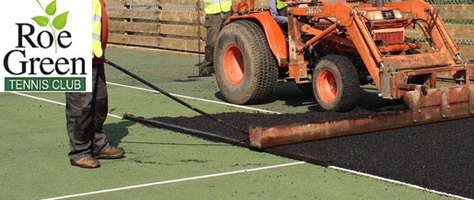 With the amazing support of club members, neighbours, and the Roe Green community, generous aid from Valencia Communities Fund and The Booth Charities we are able to refurbish our 3 all-weather tennis courts!
Courts should re-open for play by the end of April.