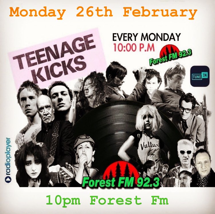 Tonight 🇬🇧 10pm @ForestFM #tkforestfm @Chelseapunkband @magazineband @long_live_xtc @Buzzcocks @DexysOfficial @_Bauhausmusik @NELLUSTAR1 @thebugclubband #regishotel @JOHNTIMESBYTWO #grazia @ististmusic plus more Stream 10pm 26/2/23 @ forestfm.co.uk/radioplayer/co… 📻🎙️🎶