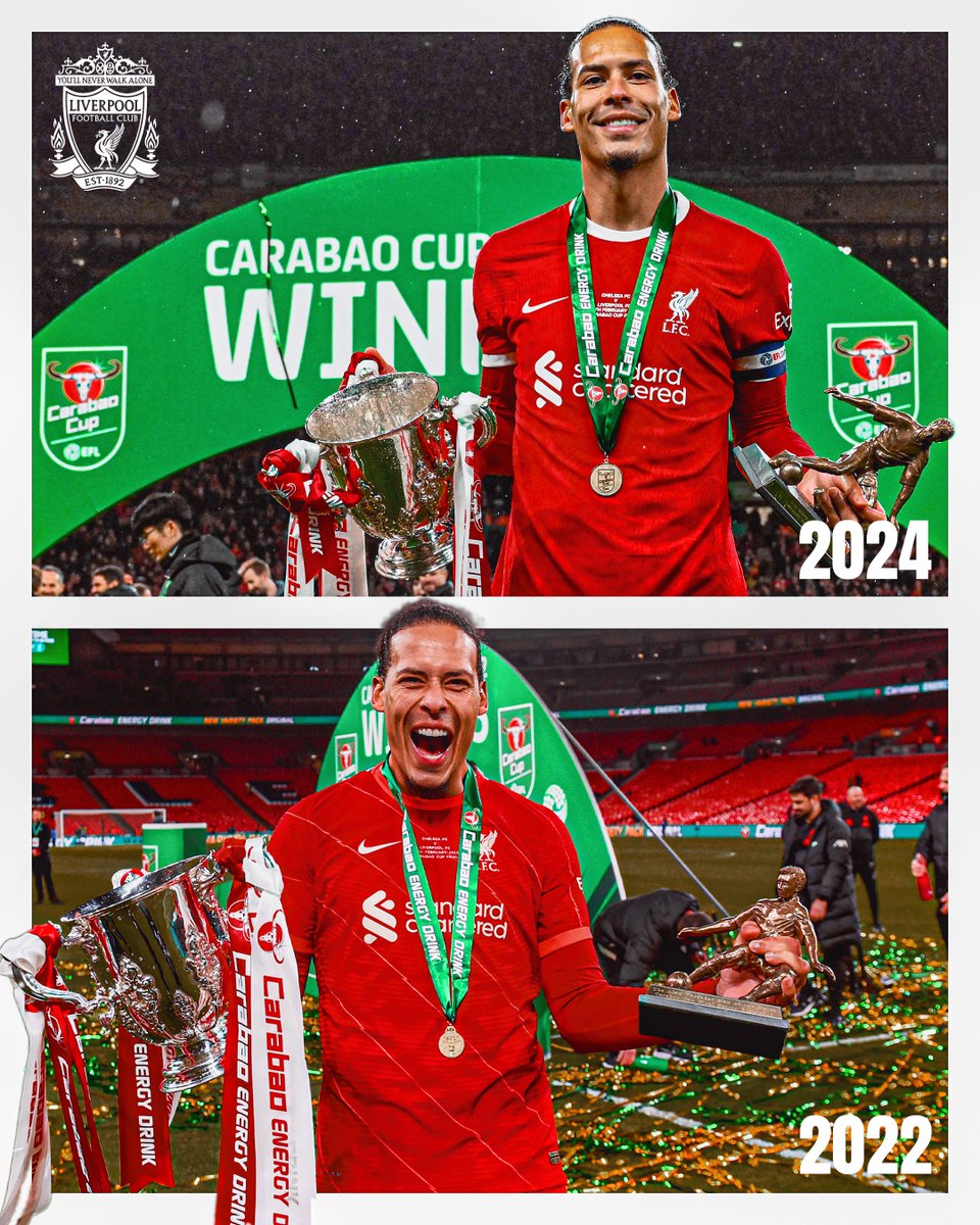 Two years apart. The same colossal @VirgilvDijk. This time though, as our skipper ❤️