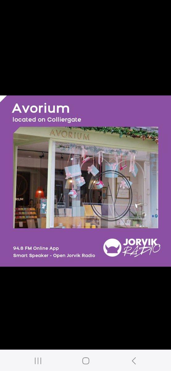 We love championing local businesses and this week's Jorvik Radio  Business of the Week is @AvoriumYork who will be in the studio from 11.20am telling us all about what they do...
Tune in on 94.8FM & jorvikradio.com