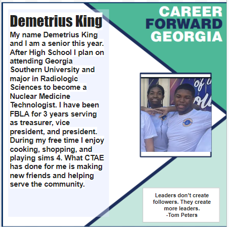 #CTAEdelievers amazing students in @GriffinSpalding. Demetrius King  is a great example!